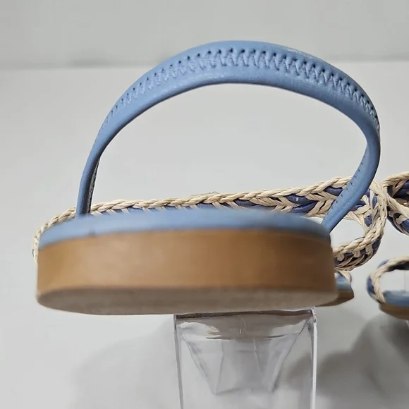 Dakota Y6791 rasteira pedraria sandal Blue Leather Sandals Size 7 - Picture 7 of 8